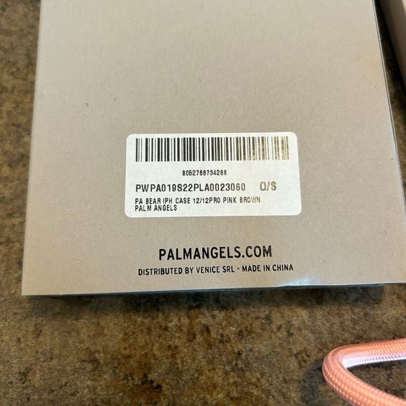 NWT IPhone 12Pro Palm Angels Teddy Bear with Tie Pink - Picture 8 of 10